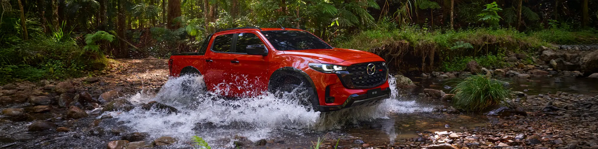 Mazda BT-50 off-road in a water crossing
